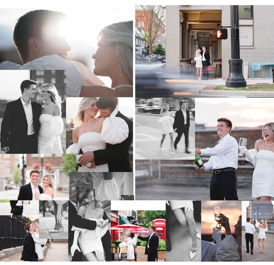 Engagement session photo collage